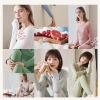 Wholesale of new 2022 autumn and winter thermal underwear for women, pure cotton seamless student base shirts, long Johns and long pants sets details Picture